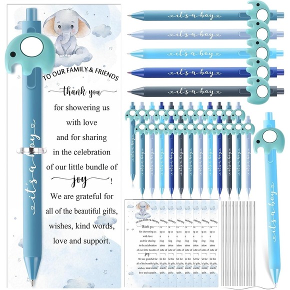 The Unbranded Brand Other - Elephant themed baby shower favors 40pcs "It's A Boy"